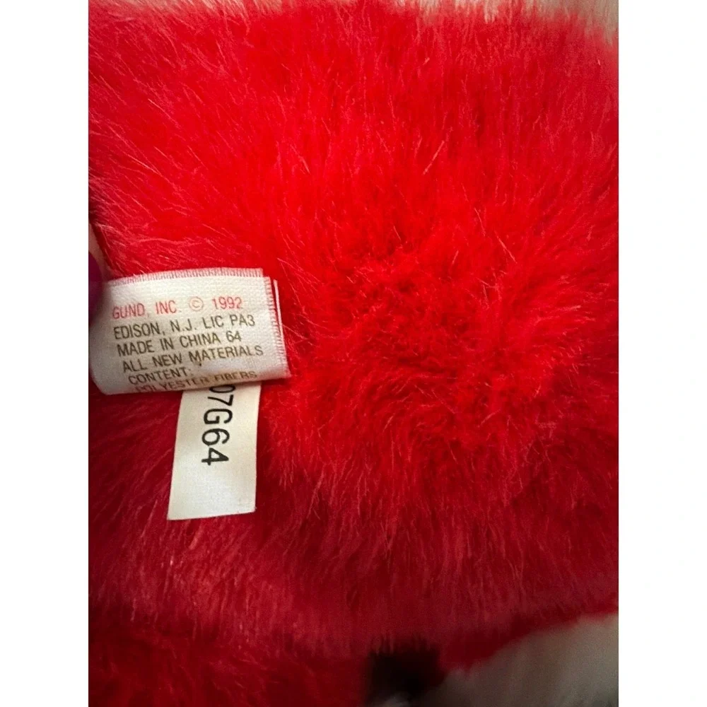 Vintage 1992 Gund Reindeer Plush Santa Claus Suit Red‎ White Christmas 07G64